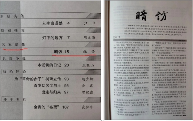 杜帝丨暗访（短篇小说）