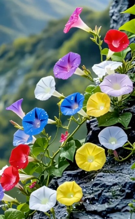 白玉兰丨牵牛花